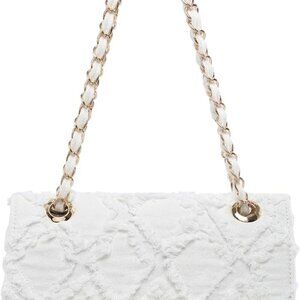 MKP Women Small Shoulder Bags Quilted Crossbody Distressed Jean Denim Purse Even